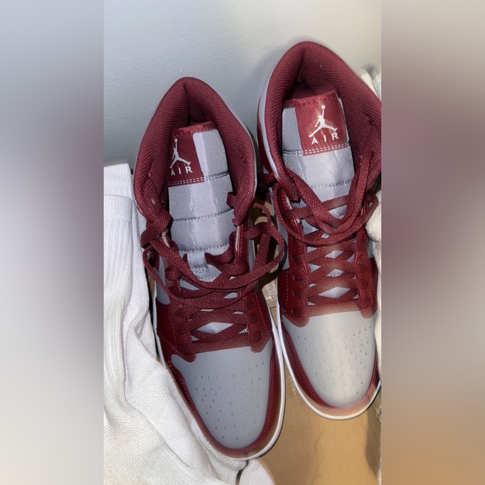 Burgundy Jordan 1’s